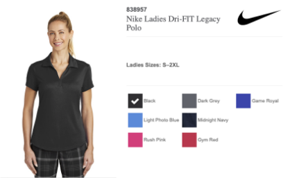 Picture of Syracuse Airport Embroidered Nike Ladies Dri-FIT Legacy Polo