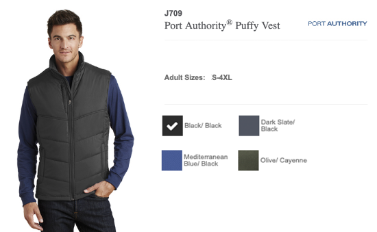 Picture of Syracuse Airport Embroidered Port Authority Puffy Vest
