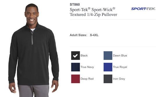 Picture of Syracuse Airport Embroidered Sport-Tek Sport-Wick Textured 1/4-Zip Pullover
