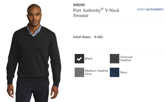 Picture of Syracuse Airport Embroidered Port Authority V-Neck Sweater