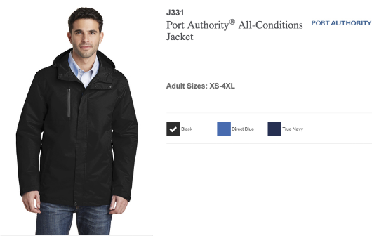 Picture of Syracuse Airport Embroidered Port Authority All-Conditions Jacket